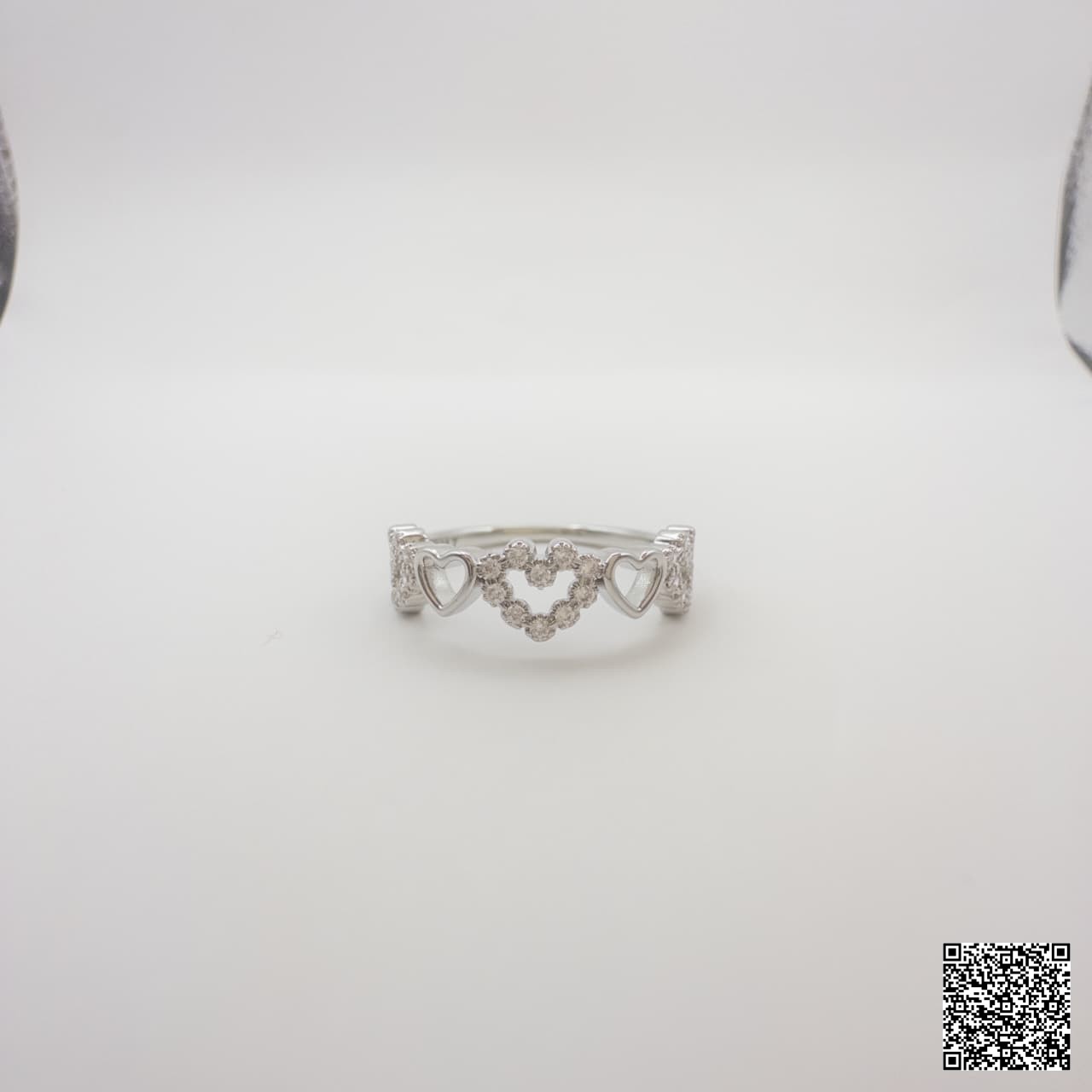 Eleganter Herz Ring Silber Mit Funkelndem Blumenmotiv