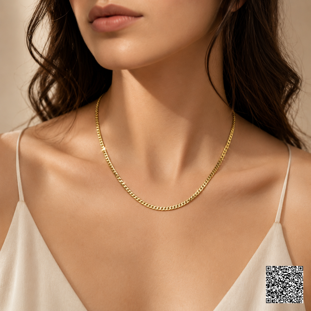Goldene Figaro Halskette Für Damen Elegante Goldkette In Goldoptik