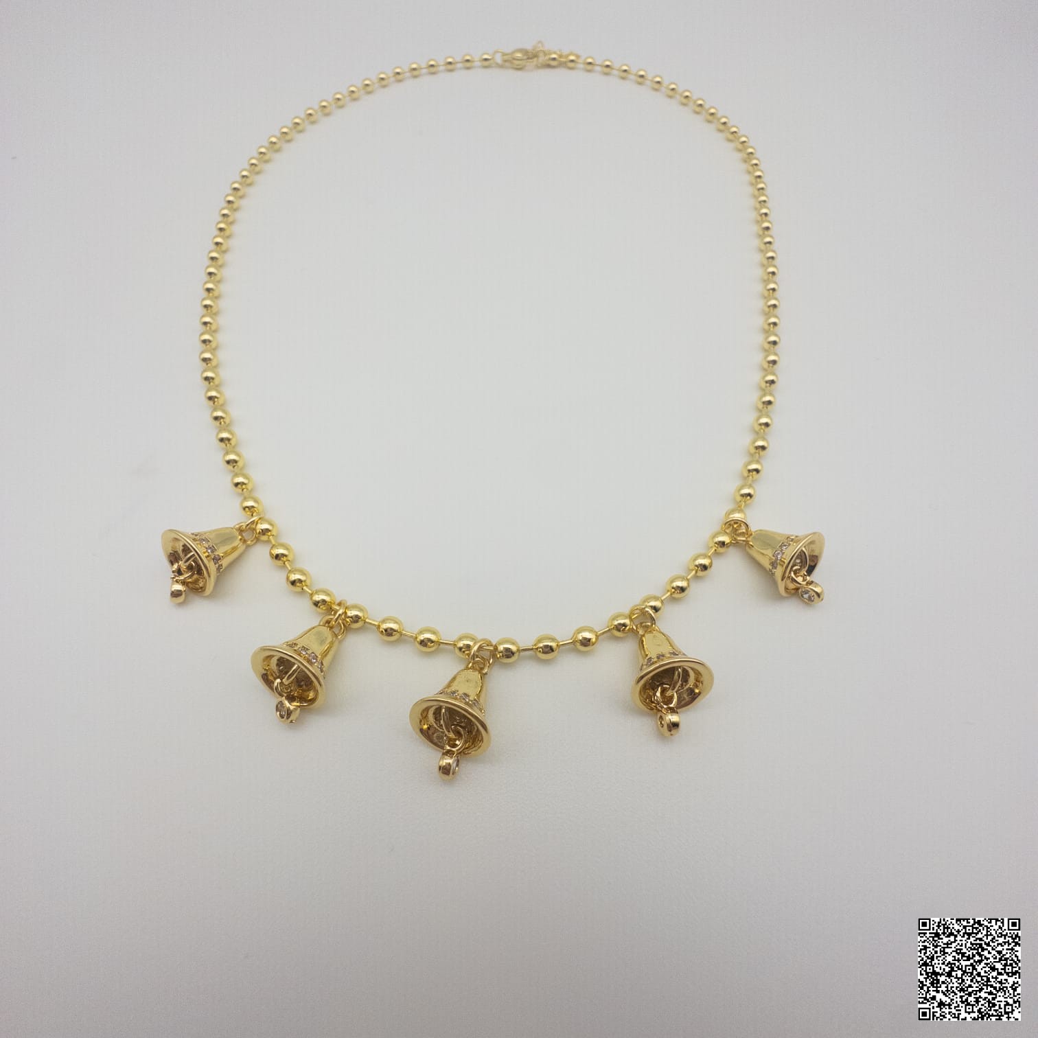 Elegante Weihnachtsglocken Halskette In Gold Festliche Damenkette