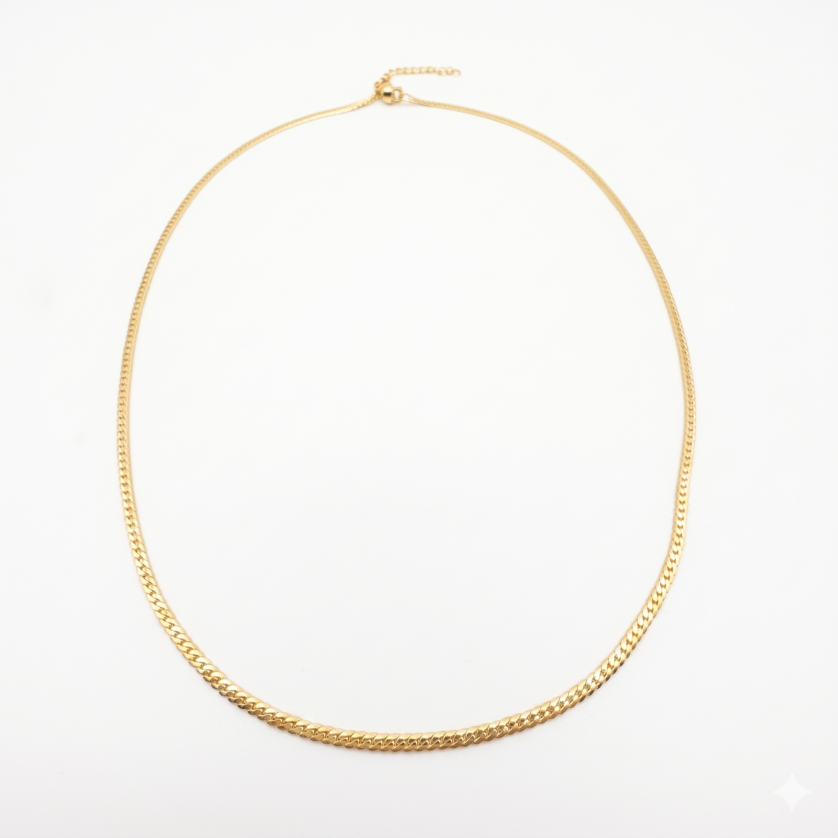 Vergoldete Schlangenkette Für Damen Elegante Flache Halskette Im
