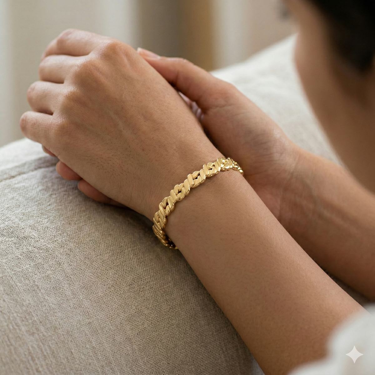 Verstellbarer Herz Armreif Gold/Silber Damen Armspange