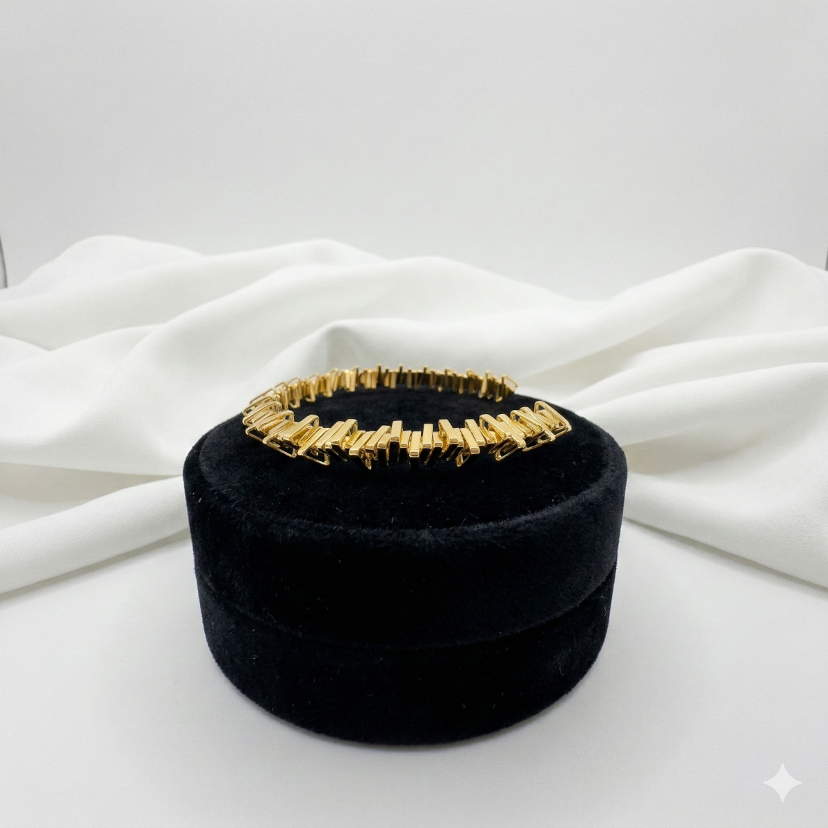 Damen Armband Gold/Silber Mit Modernem Glieder-Design