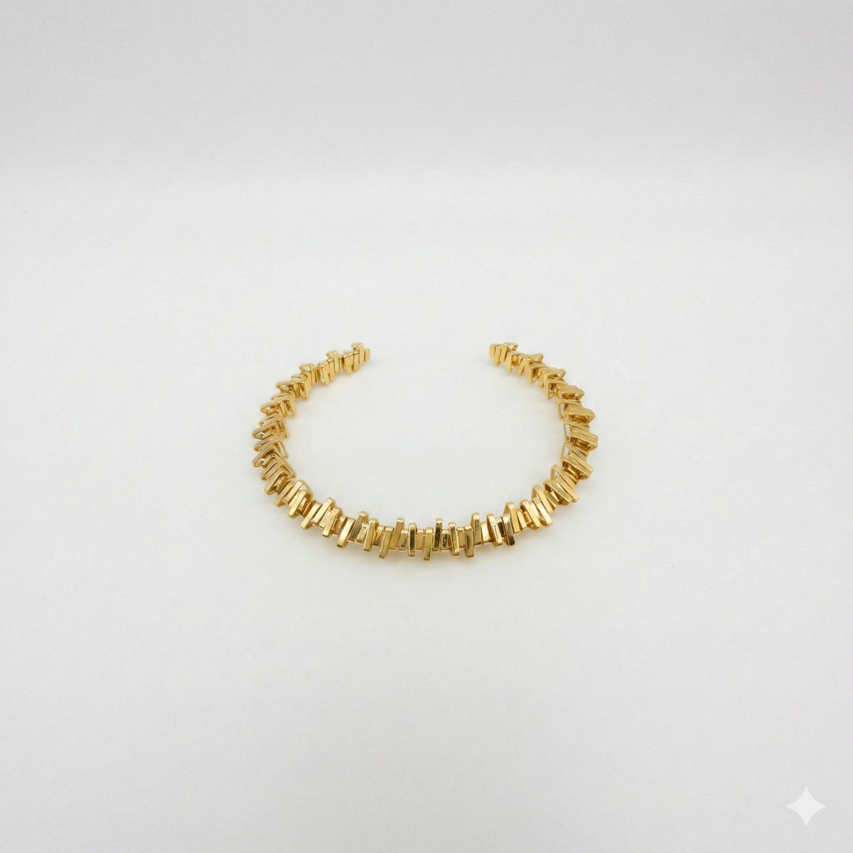 Damen Armband Gold/Silber Mit Modernem Glieder-Design