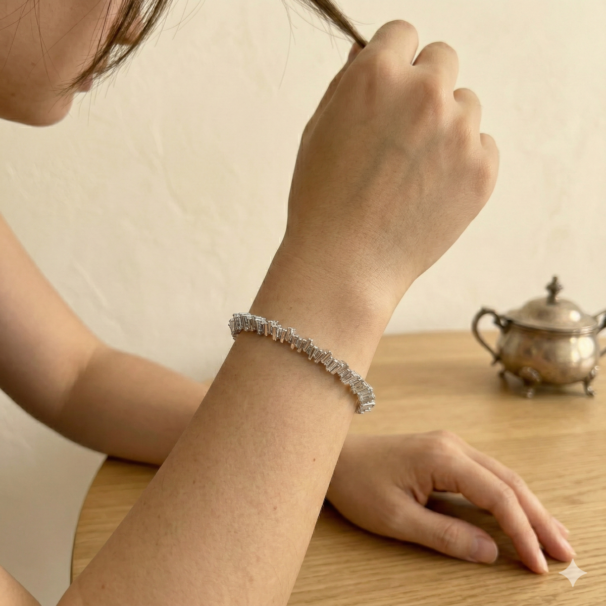 Damen Armband Gold/Silber Mit Modernem Glieder-Design