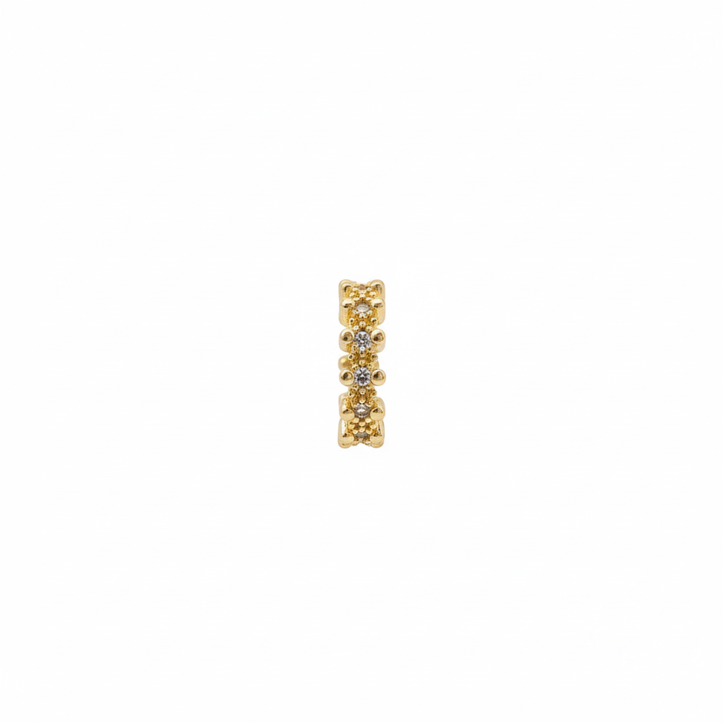 Goldfarbener Ear Cuff Mit Zirkonia