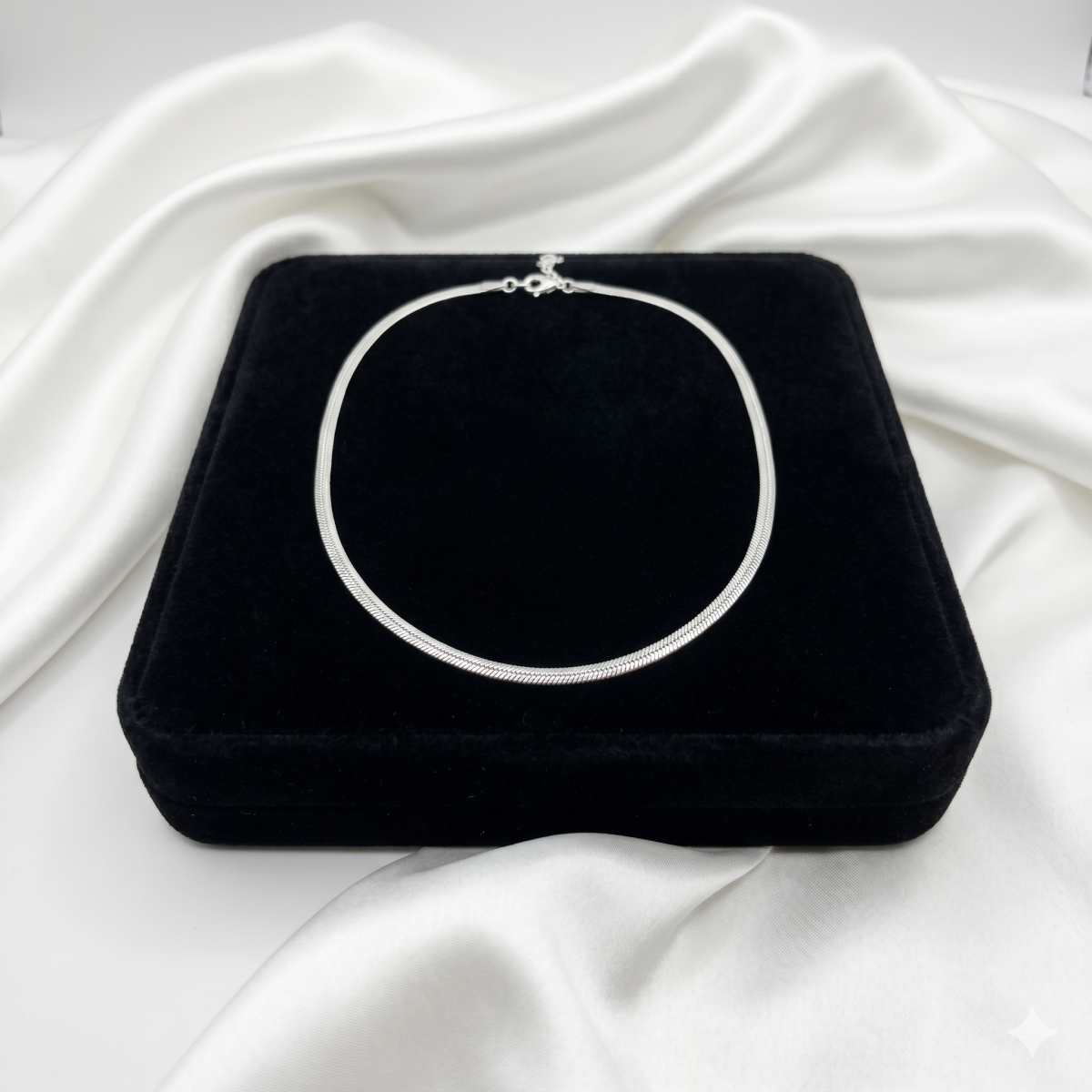 Silberfarbene Schlangenkette Für Damen