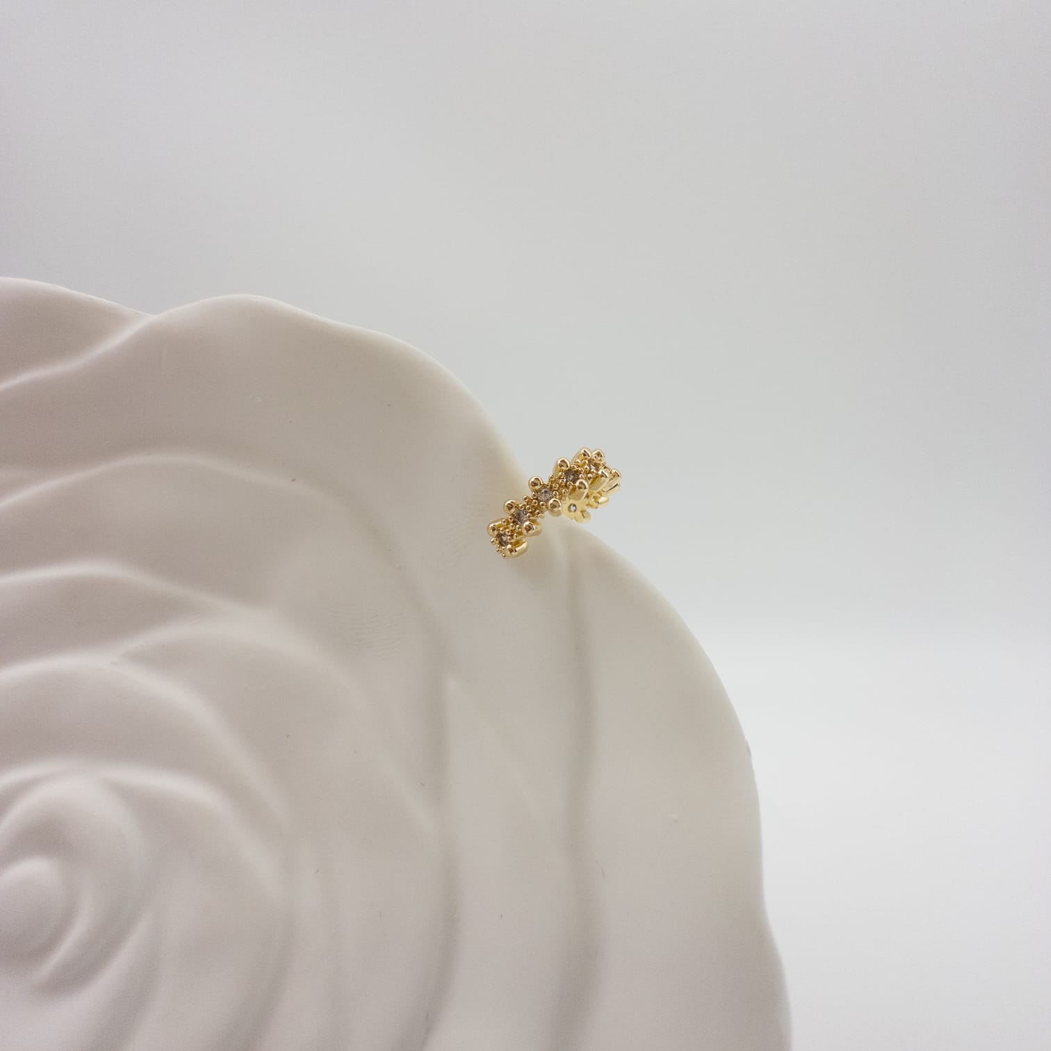 Ear Cuff Damen Gold Eleganter Zirkonia Ohrschmuck