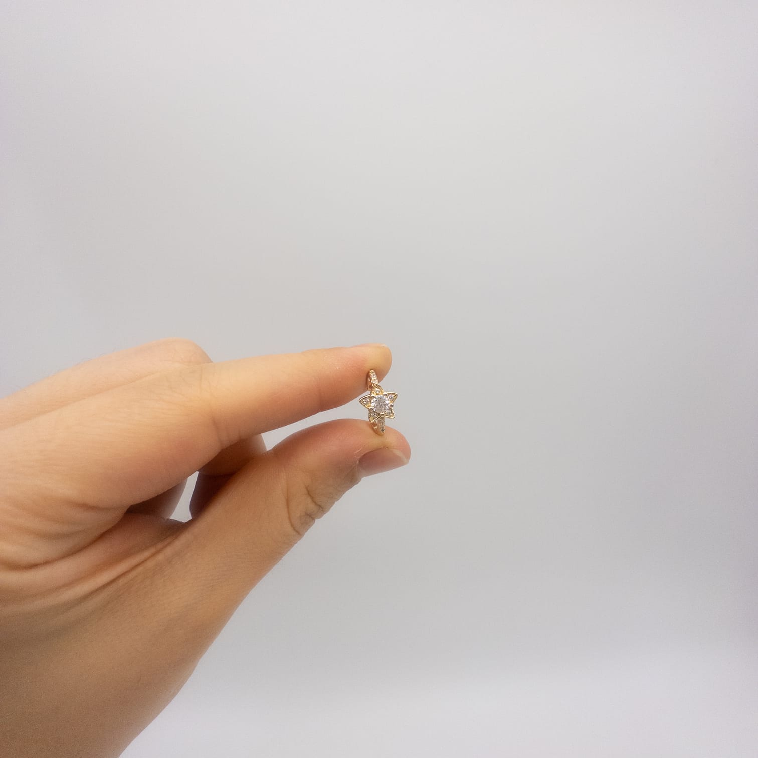 Ear Cuff Damen Gold Stern Zirkonia Ohrschmuck