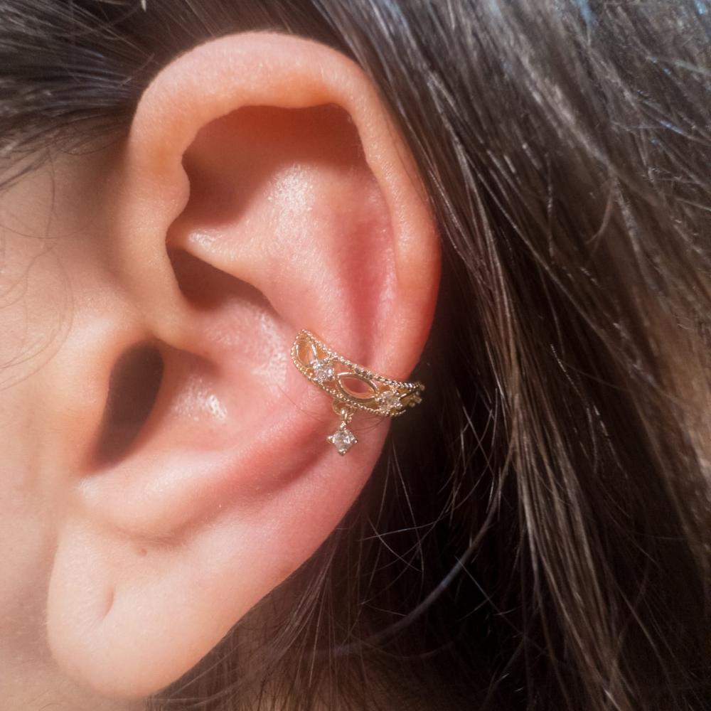 Vintage Ear Cuff Damen Gold Filigraner Ohrschmuck Mit Zirkonia