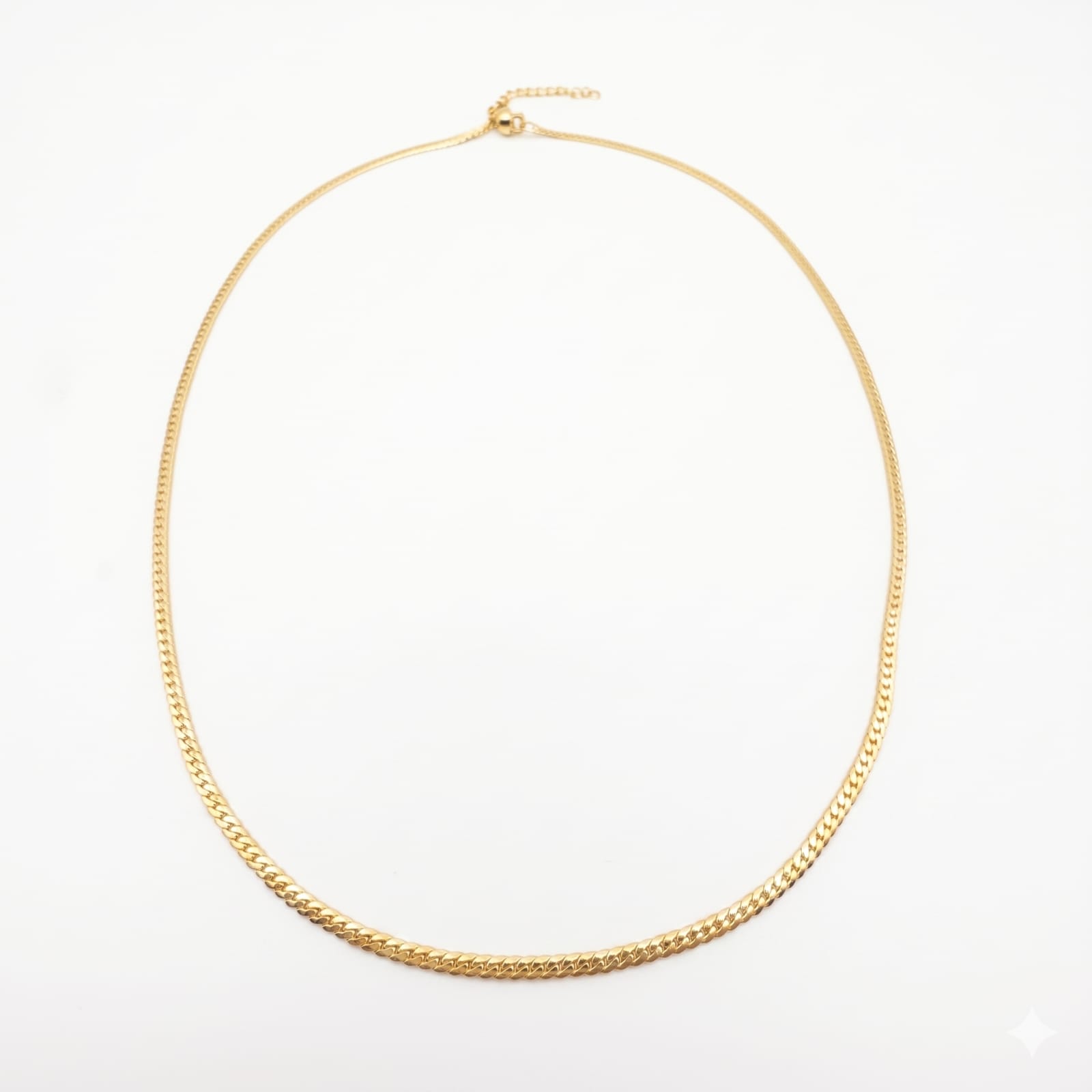 Goldene Herringbone Halskette Elegante Damen Gliederkette