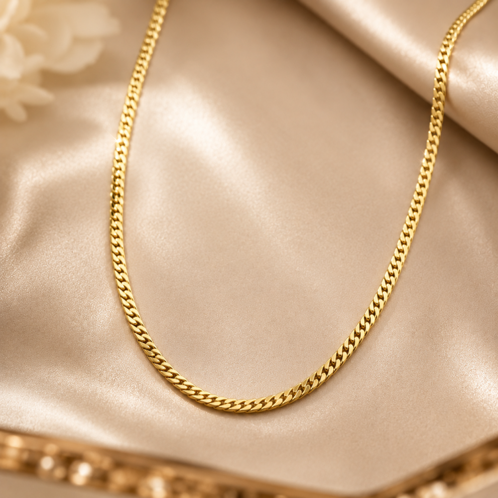 Goldene Figaro Halskette Für Damen Elegante Goldkette In Goldoptik