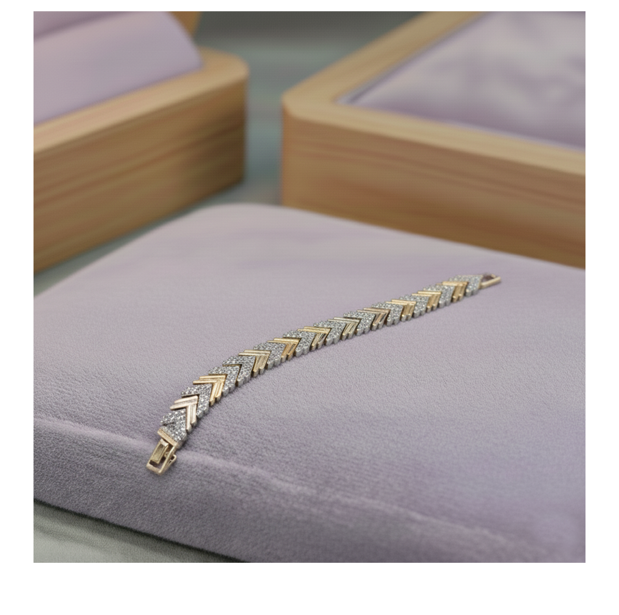 14K Vergoldetes Armband Mit Zirkonia Elegantes Pfeildesign