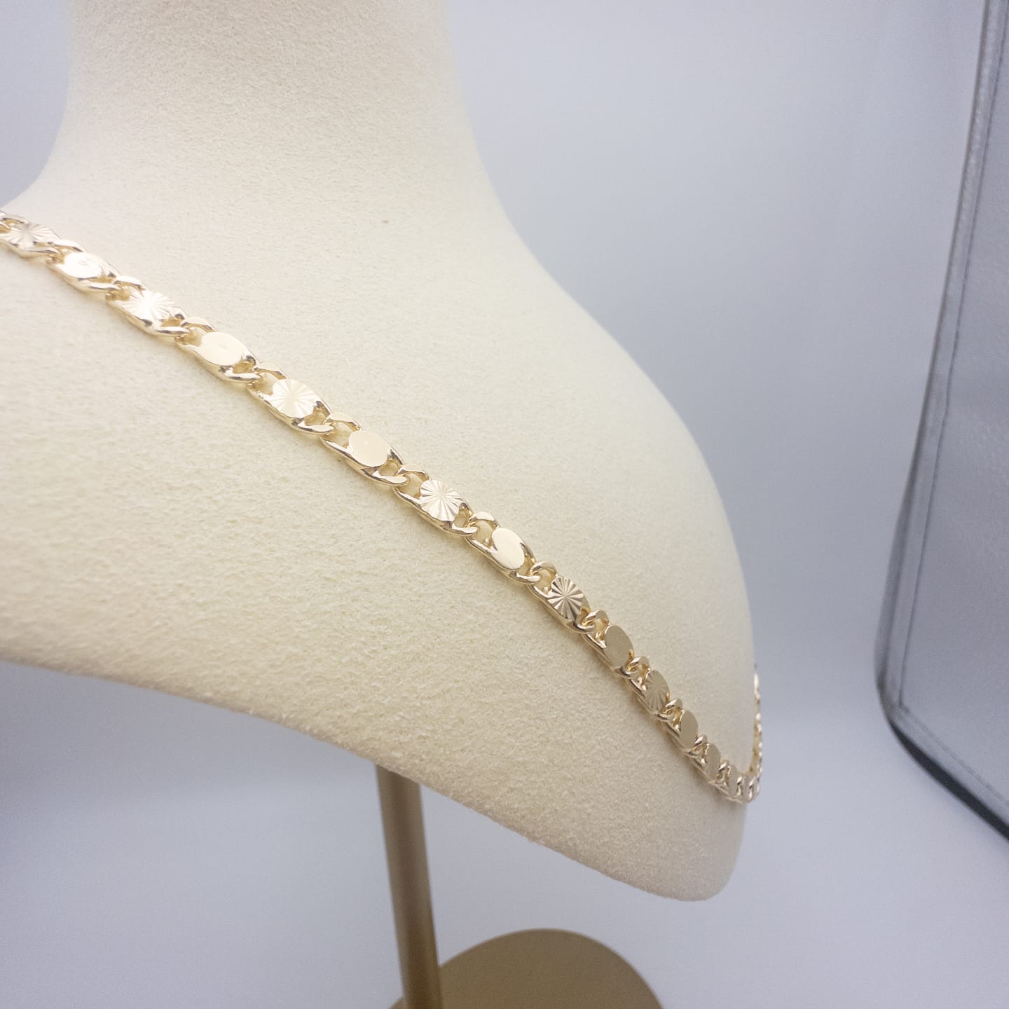 Vergoldete Gliederkette Für Damen Elegante Lange Halskette