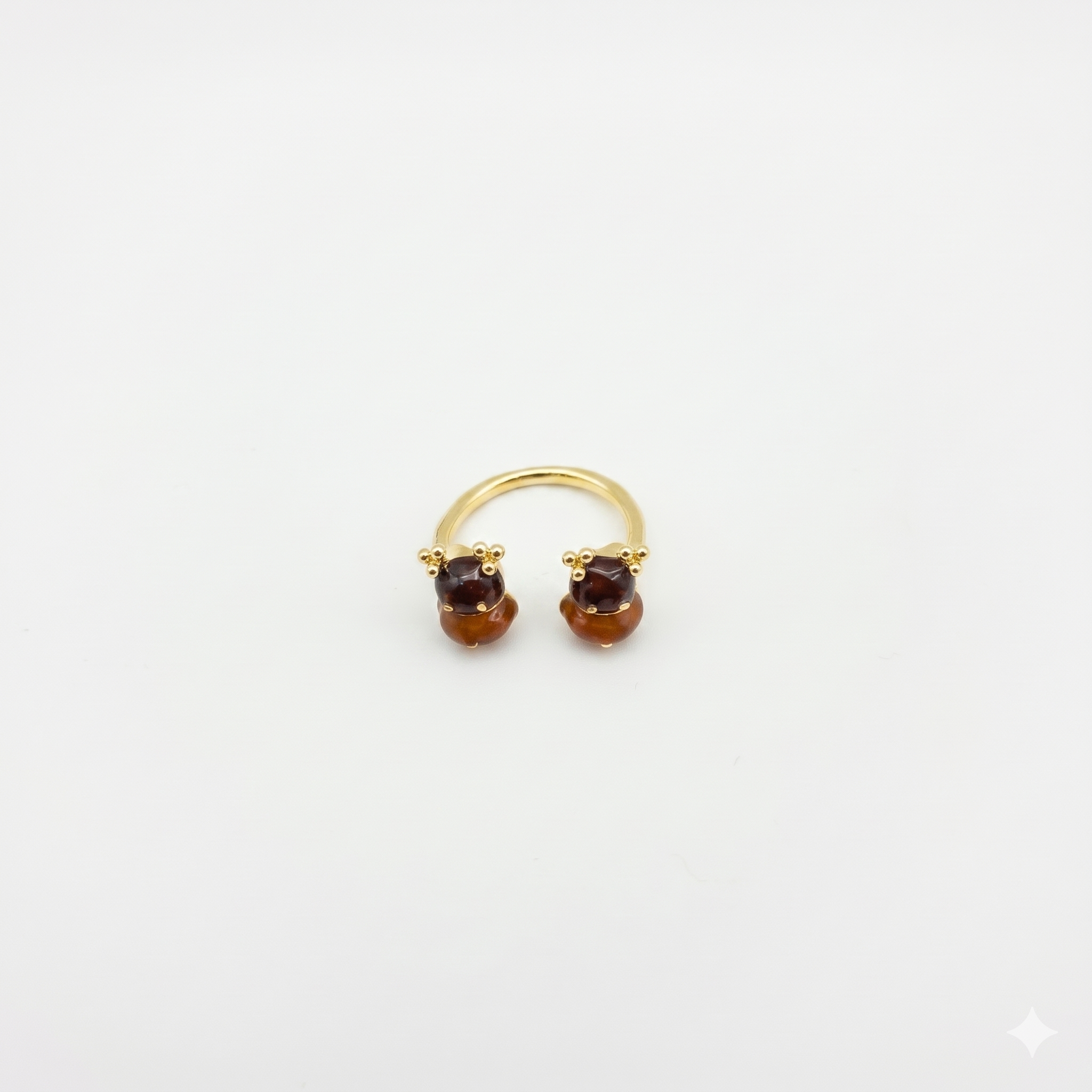 Süße Bären-Ohrstecker In Braun & Gold