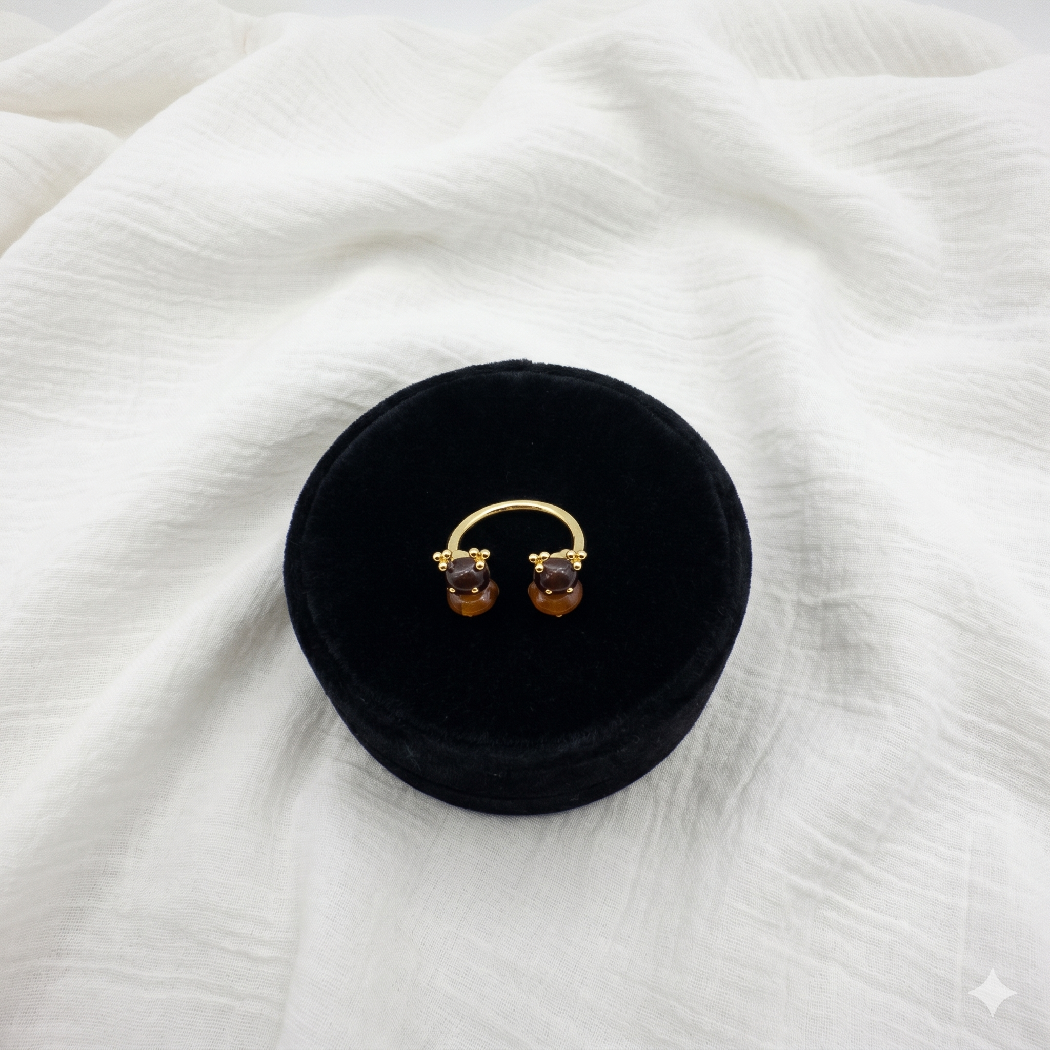 Süße Bären-Ohrringe In Gold & Braun