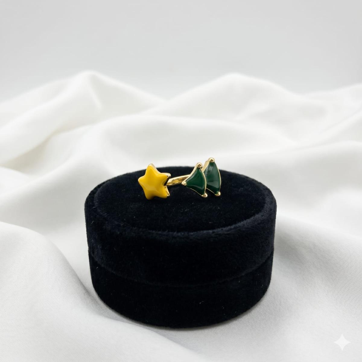Süßer Stern & Tannenbaum Ring