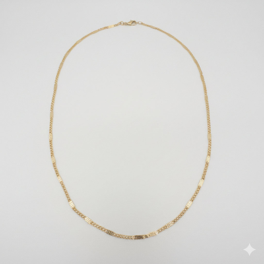 Elegante Lange Damen-Halskette In Goldoptik