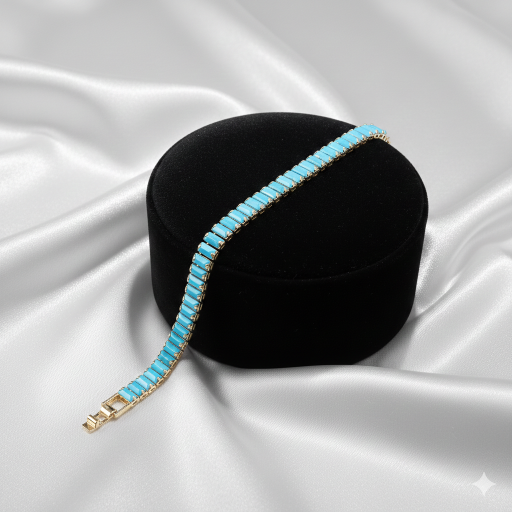 Türkises Perlenarmband Elegantes Damen Armband