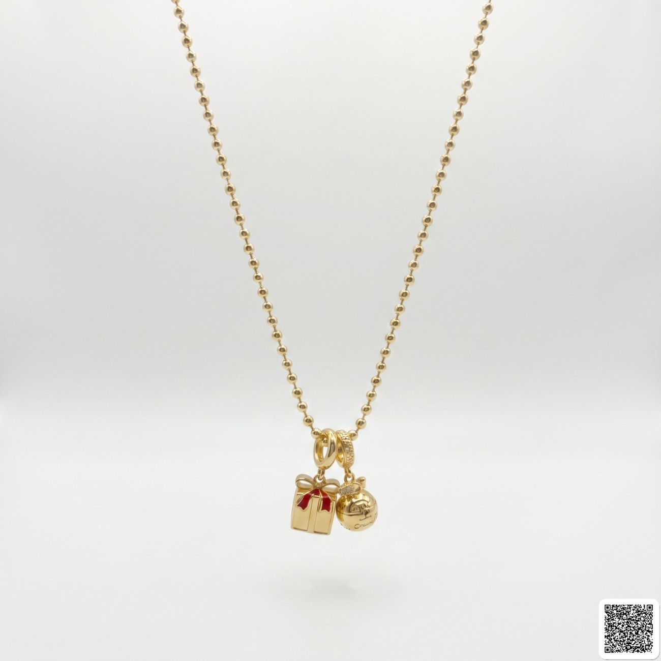 Elegante Weihnachts-Halskette Mit Geschenk &amp; Christbaumkugel