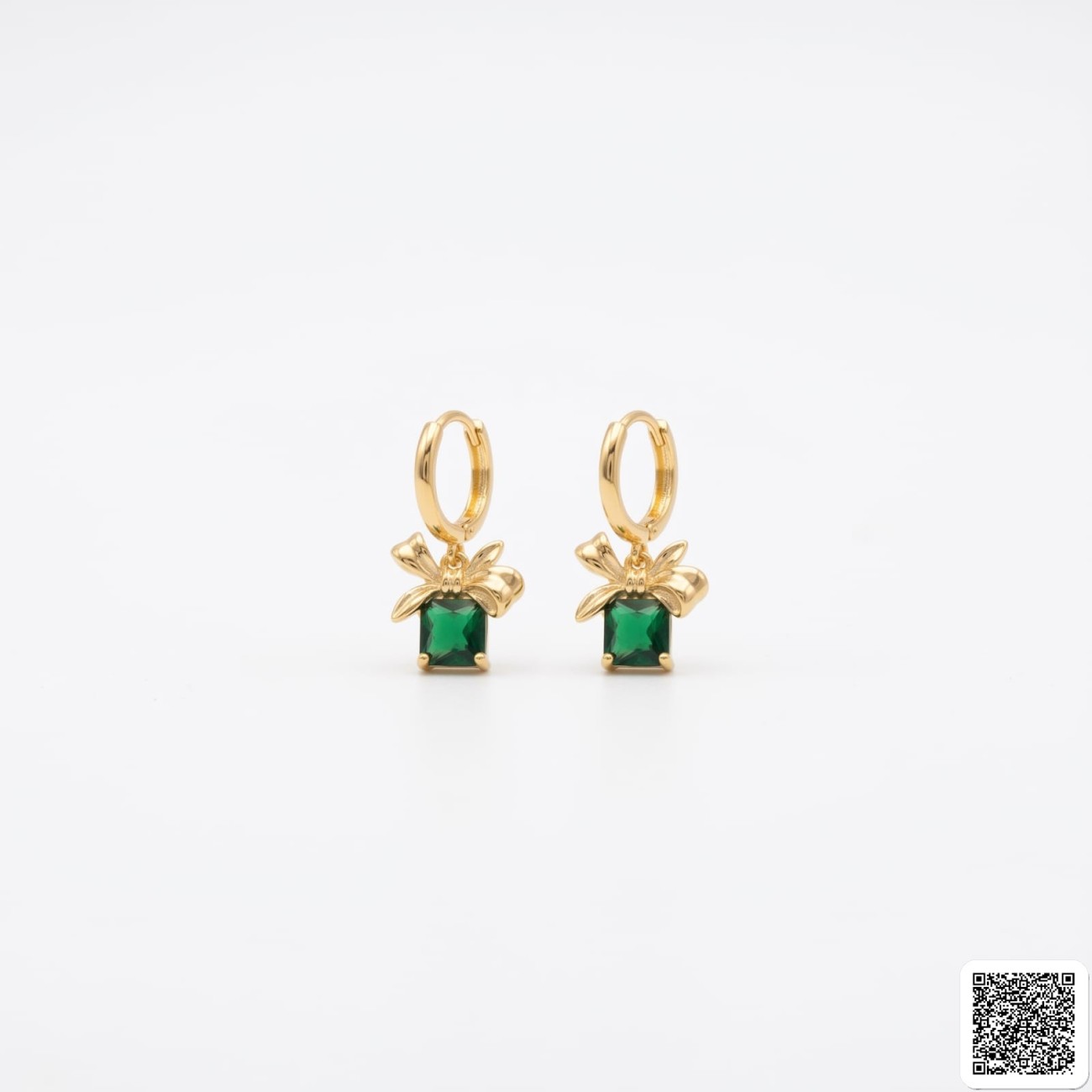 Elegante Schleifen Creolen Mit Farbigen Zirkonia Damen Ohrringe