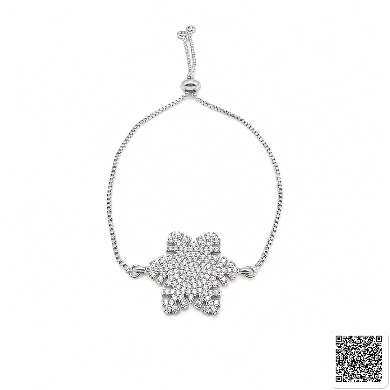 Elegantes Damenarmband Mit Funkelndem Schneeflocken-Anhänger