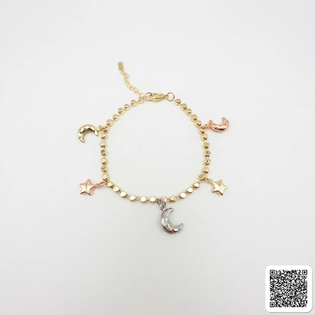 Mond & Sterne Charm-Armband Elegantes Damenarmband In Goldoptik