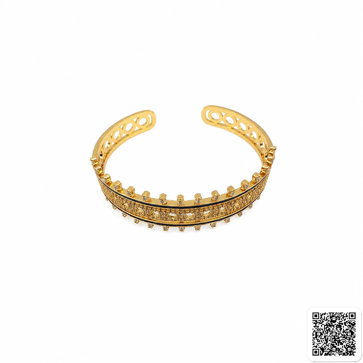 Königlicher-Glanz Armreif (Gold-Silber)