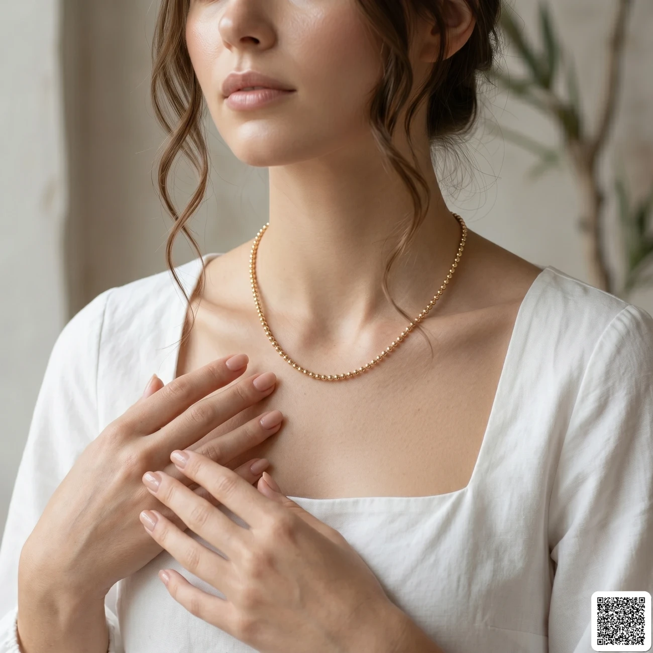 Vergoldete Kugel-Halskette Für Damen Elegante Perlenkette Im