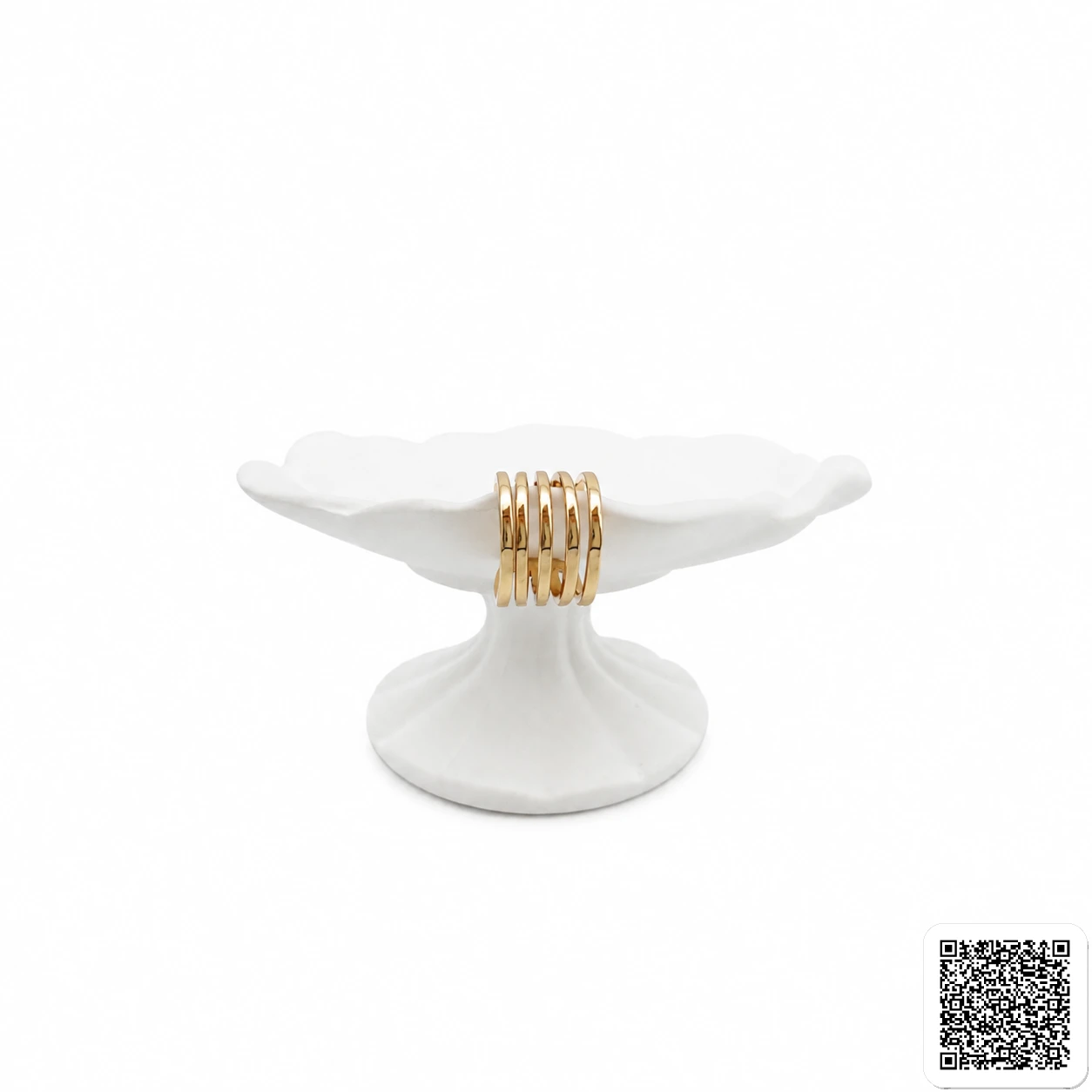 Goldener Ear Cuff für Damen – Moderner Mehrfach-Ring Ohrschmuck