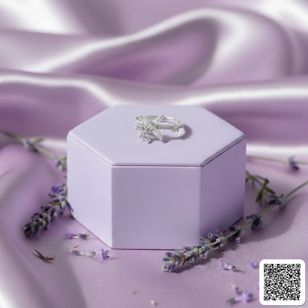 Eleganter Damenring Mit Funkelnden Zirkonia Modernes Kreuzdesign