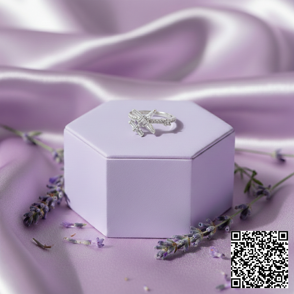 Eleganter Damenring Mit Funkelnden Zirkonia Modernes Kreuzdesign