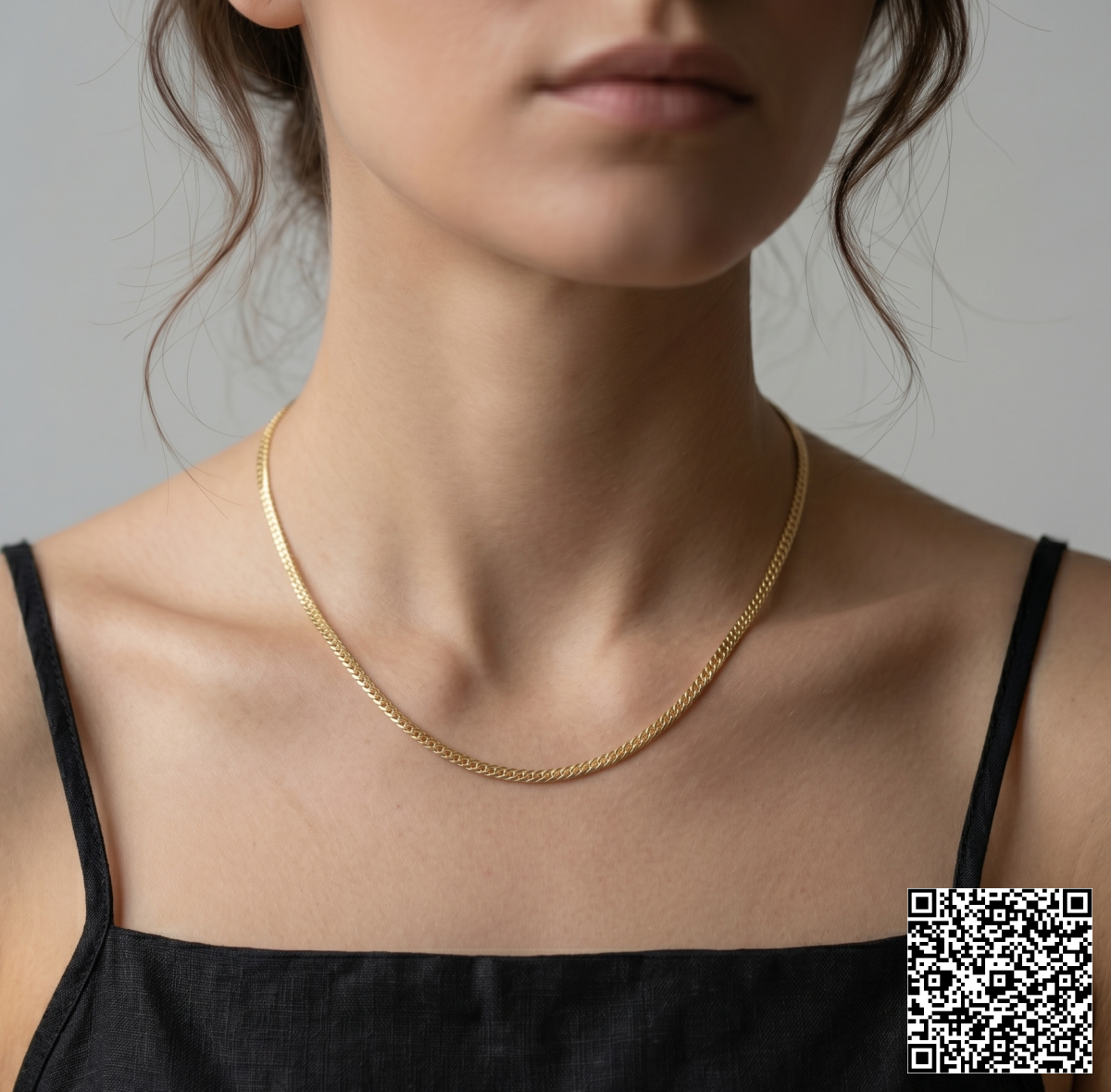 Vergoldete Schlangenkette Für Damen Elegante Flache Halskette Im