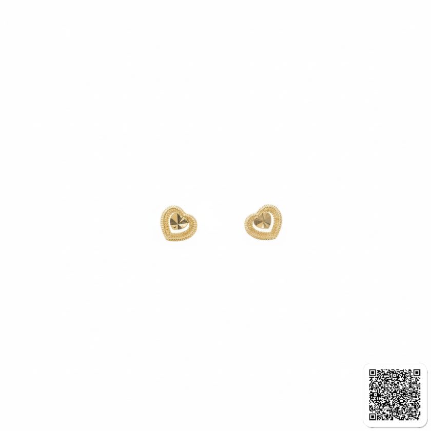 Herz Ohrstecker In Gold Elegante Damen Ohrringe Mit Herzdesign