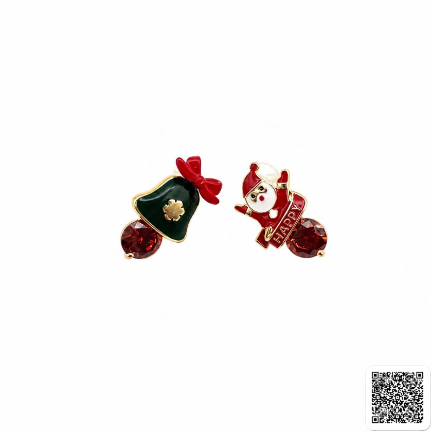 Weihnachts Ohrringe Damen Mit Weihnachtsmann Und Tannenbaum