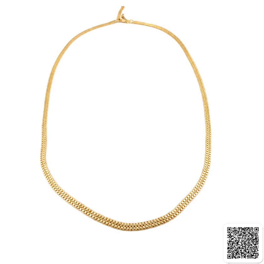 Goldfarbene Schlangen Halskette Elegante Damen Kette